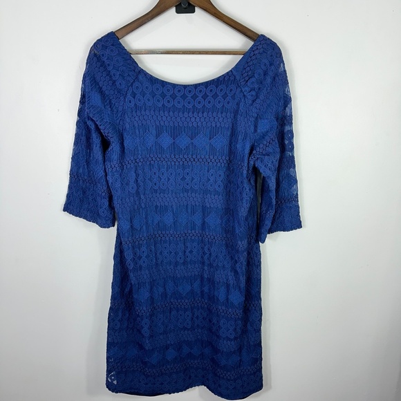 Rabbit Rabbit Rabbit Dress Womens 10 Blue Lace Boho Romantic Cottagecore‎ - Picture 3 of 7